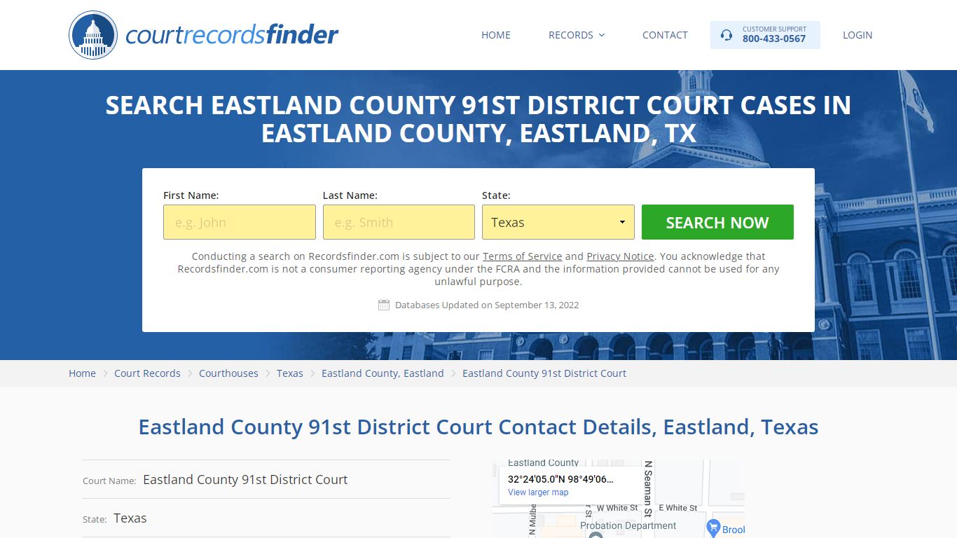 Eastland County 91st District Court Case Search - RecordsFinder